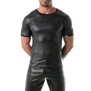High Quality Streetwear Custom Size Men Leather <b>Shirts</b> Wholesale Fashion Clothing Leather Men's <b>Shirts</b> - Product Image 1