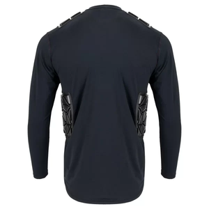 Camiseta de Fútbol de Manga Larga Negra para Hombre con Ribete Amarillo, Protección Acolchada en Hombros y Codos, Estilo Ajustado, Absorbe la Humedad - Product Image 5