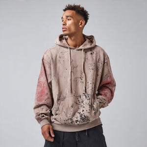 Sweat à capuche oversize en molleton 450 g/m² pour homme, brodé, style streetwear hiver - Product Image 5
