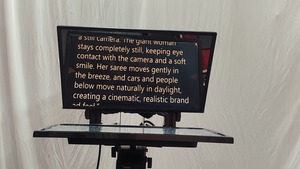 GTS Teleprompter 18 inches studio recording live streaming online classes YouTube production news reading and corporate presenta - Product Image 2
