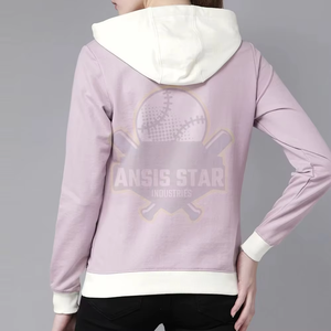 Sweat-shirts à capuche en molleton pour femmes, de haute qualité, 100% coton, design unique, style oversize, logo personnalisé sur le devant, streetwear d'hiver - Product Image 2