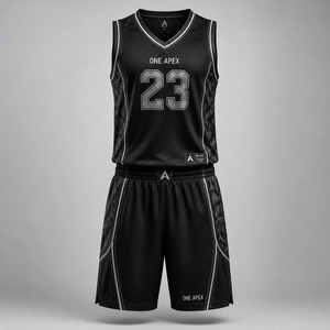 Ensemble de maillots et shorts de basketball noirs personnalisés pour hommes, réversibles, respirants, à séchage rapide, vêtements de sport d'équipe, OEM ODM, vente en gros - Product Image 3