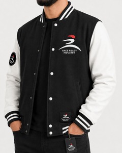 Chaqueta Varsity de Lana 100% Personalizada al por Mayor para Hombre, Tallas Grandes, Transpirable, Impermeable, con Capucha, Estilo Urbano, Bicolor en la Parte Delantera, para Invierno - Product Image 5