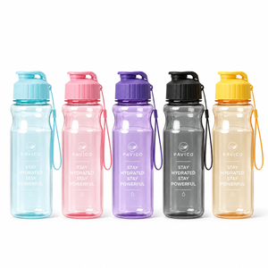 ขวดน้ำพลาสติก PET ปลอดสาร BPA ขนาด 550 มล. แบบสปอร์ต พร้อมฝาปิดแบบพลิกและสายสะพาย รับผลิตตามสั่งพร้อมโลโก้ โรงงานเวียดนาม - Product Image 1