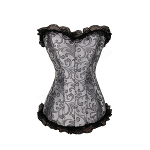 Faja Reductora de Cintura Overbust para Pérdida de Peso, Corsé de Satén Negro con Varillas de Acero, Corsés Lisos Ajustables de la Mejor Calidad de Pakistán - Product Image 5