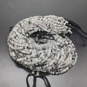 Natural Black Rutile Faceted Round Gemstone <b>Beads</b> Strand 3-5mm Loose Black Rutile Quartz <b>Beads</b> For Jewelry Making Wholesale Bulk - Product Image 6