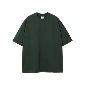 T-shirt da uomo oversize a maniche corte girocollo in jersey di cotone tinta unita, vestibilità casual, lunghezza normale - Product Image 4