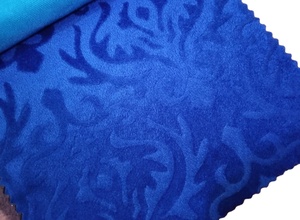 Nhà Máy Bán Buôn 100% Polyester Đồng Bằng Nhuộm Vải Nhung Nổi Siêu In Cho Sofa/Bọc Cho Cửa Sổ Và Rèm Cửa - Product Image 5