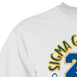 ซิกมาแกมมาโรเสื้อยืดสีขาวพิมพ์ลายกราฟิกสีน้ำเงินรอยัลโกลด์ 1922 แขนสั้นคอกลมสตรีนักศึกษาแฟชั่นลำลองวิทยาลัย - Product Image 3