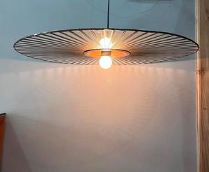 Modern Metal <b>Wire</b> <b>LED</b> Pendant <b>Light</b> Industrial Ceiling Hanging Lamp Nordic Decorative Chandelier Black Round Living Room - Product Image 1