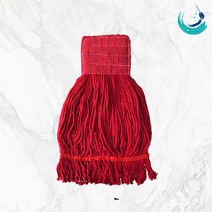 KSR High Quality Cotton Full Colour Yarn Kentucky <b>Mop</b> Heads with 5" Colour Top Mesh Band for Floor <b>Cleaning</b> System Looped End - Product Image 3