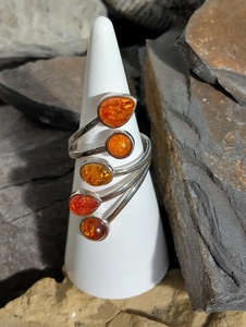 Natural Baltic Amber <b>Silver</b> <b>Ring</b> 925 Sterling <b>Silver</b> <b>Adjustable</b> Handmade <b>Ring</b> <b>Silver</b> Jewelry Amber <b>Ring</b> For Girl's & Women's - Product Image 1