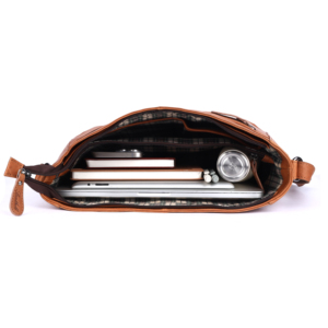 High Demand Classic Genuine Leather Cross Body Satchel Hand Bag With Zip Closure Large Capacity Unisex Daily Use - Product Image 2