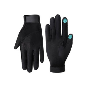 Leather Riding Gloves Tan With Tips For <b>Equestrian</b> Use - Product Image 5