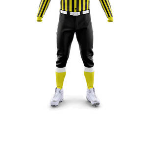 Ensemble uniforme rayé jaune et noir pour homme avec numéro 10 et nom personnalisable, maillot de sport respirant en polyester pour adulte - Product Image 5