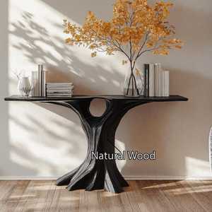 Reclaimed black <b>entry</b> way <b>table</b> rustic refined wall <b>table</b> reclaimed wood black <b>console</b> <b>table</b> <b>console</b> furniture unique home decor - Product Image 3