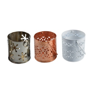 Portavelas de Hierro Hecho a Mano, Ecológico, con Acabado Moderno, para Velas T-light, Decoración Festiva para el Hogar, Villa, Cena - Product Image 2