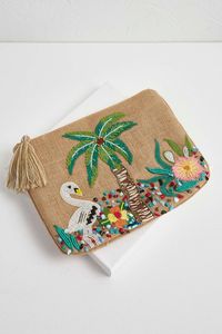 Handcrafted Seed <b>Bead</b> Decorative Coin Wallet Women's Lightweight Mini Purse - Product Image 2