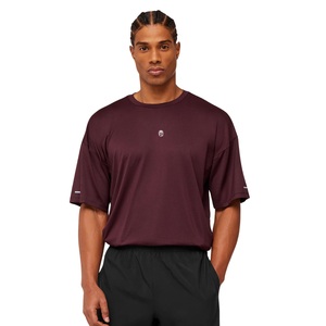 T-shirt de sport ample pour homme, respirant, haute performance, coupe décontractée, pour entraînement et fitness, Impact Bourgogne - Product Image 1