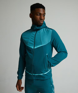 Vente flash : Ensemble de survêtement coupe-vent deux pièces pour homme, léger, en nylon, à capuche et avec cordon de serrage, idéal pour l'automne - Product Image 2