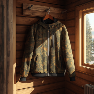 Veste zippée imprimée fine, légère, décontractée, coupe-vent, manteau tendance pour homme avec design personnalisé OEM - Product Image 3