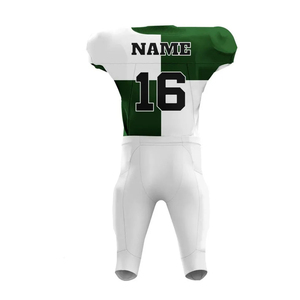 Maillot vert et blanc avec le numéro 16 et pantalon blanc, vêtements de sport, matière douce, tenue de performance, uniforme de football américain - Product Image 6