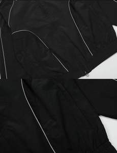 Conjunto Deportivo Personalizado para Hombre y Mujer, Chaqueta Holgada con Cremallera y Capucha, Pantalones Deportivos, Cortavientos con Logotipo Reflectante, Venta al Por Mayor 2026 - Product Image 3