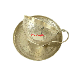 Fabulous Design Brass Gold Color <b>Cup</b> And <b>Saucer</b> For Restaurant And Hotel Kitchenware <b>Tea</b> <b>Cup</b> And <b>Saucer</b> - Product Image 1