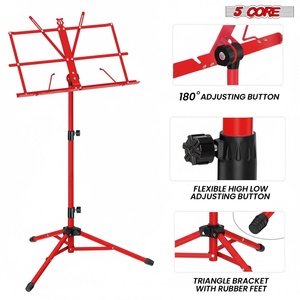 Soporte de Música Ajustable de 5 Niveles, 57 Pulgadas, Soporte de Escritorio para Partituras, Soporte de Libros Portátil Totalmente Metálico - Product Image 4