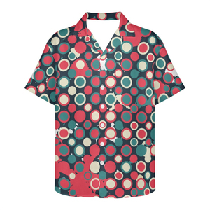 Chemise d'été pour homme en polyester/coton respirant, imprimé floral, manches courtes, style hawaïen, vêtements de plage d'été - Product Image 3