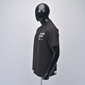Camisetas de Manga Corta para Hombre, Cuello Redondo, Algodón Negro, Corte Regular, Estampado Frontal con Letras, Calidad Premium - Product Image 3