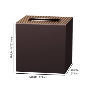 Simple Metal Tissue Box Holder Perfect For Workspace Office <b>Desk</b> Organization And Professional Table Decor Wholesale From India - Product Image 2