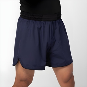 Custom Logo Front Men Solid Casual Mid <b>Canvas</b> Eco-Friendly Anti-Wrinkle Quick Dry Breathable Pocket 100% Polyester Shorts - Product Image 4