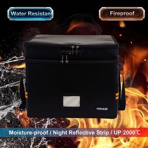 Upgraded 2-Layer Water-Resistant Portable Collapsible Storage Cabinet Fireproof Document <b>File</b> <b>Box</b> Lock for <b>File</b> Folders - Product Image 2