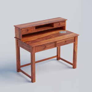 Bureau d'étude en bois massif Sheesham, poste de travail informatique, table d'écriture pour bureau à domicile, bureau pour ordinateur portable, mobilier moderne en bois de rose - Product Image 6
