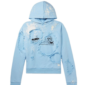 Sweat à capuche épais 100% Coton, coupe ample et oversize, design personnalisé, effet délavé soleil et délavé à la pierre, effet vieilli, en molleton bouclette, pour l'hiver - Product Image 4
