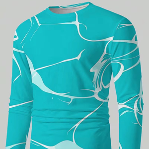 T-shirt pour homme de style nouveau, design personnalisé, taille plus, manches longues, coton de qualité supérieure, respirant, avec logo personnalisé - Product Image 1