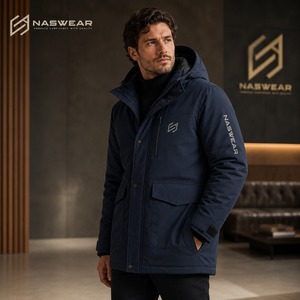 Wholesale Price <b>Men's</b> Hooded Parka <b>Jacket</b> with Fur Trim Waterproof Down Filled Winter Coat <b>Long</b> Length Casual Style Parka Jacek - Product Image 3