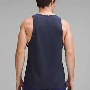 Camiseta sin mangas de algodón personalizada para hombre, cómoda, de secado rápido, acanalada, transpirable, tallas grandes - Product Image 2