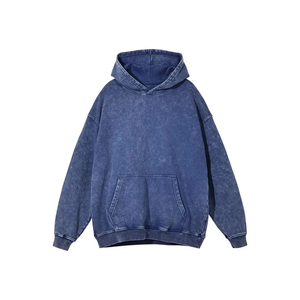 Top Ranking Distressed Men's Hoodies Custom Embroidery Cropped Acid Wash 100% Cotton Winter Best Quality Casual Street - Product Image 6