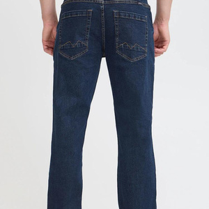 <b>Men</b> Slim Fit Denim <b>Jeans</b> High Quality Cotton Solid Pattern Breathable Mid Waist Straight Style Casual Pants <b>for</b> Summer Winter - Product Image 2