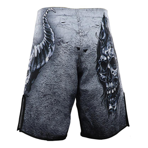Shorts de boxe confortables pour hommes, entièrement personnalisables avec logo sur le devant, fabrication directe, respirants, 100% polyester, vêtements de sport, arts martiaux - Product Image 3