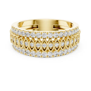 Anillo de lujo Anillo chapado en oro de lujo de 10K para mujer Joyería de moda inspirada en el diseñador Ideal para boda, regalo o ropa informal - Product Image 6