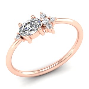 แหวนเพชร CVD HPHT ผลิตในห้องปฏิบัติการจาก REYES ราคาโรงงาน ตัวเรือนทอง 14K แบบเดี่ยว สำหรับผู้หญิง เหมาะสำหรับเป็นแหวนหมั้น แหวนสัญญา หรือของขวัญวันครบรอบ - Product Image 2