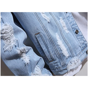 Men's Casual Long Sleeve Button Denim <b>Trucker</b> <b>Jacket</b> Biker Jean Coat Outwear - Product Image 5