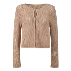 เดรสคาร์ดิแกนถักเข้ารูปคอกลมกลวง - Product Image 6