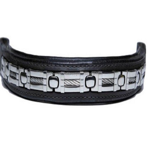 Banda para cejas decorativa de acero inoxidable y plata personalizada, banda de cuero genuino para cejas de caballo en tamaños cob completos, precio al por mayor - Product Image 4