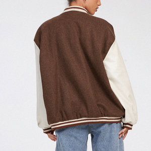 OEM Best Manufacturing High Quality Women's Loose Fitted Varsity <b>Jackets</b> Hip Hop Street Style Breathable Raw Quick Dry Windproof - Product Image 3