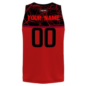 Reversible Basketball Jersey Red Black Polyester Summer Sportwear Sublimation Printing Logo Breathable Anti-Bacterial - Product Image 3