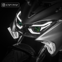 Système de phares avant à LED double faisceau Force White avec feux de jour 40W et fonction d'accueil automatique pour la rétrofit/la mise à niveau